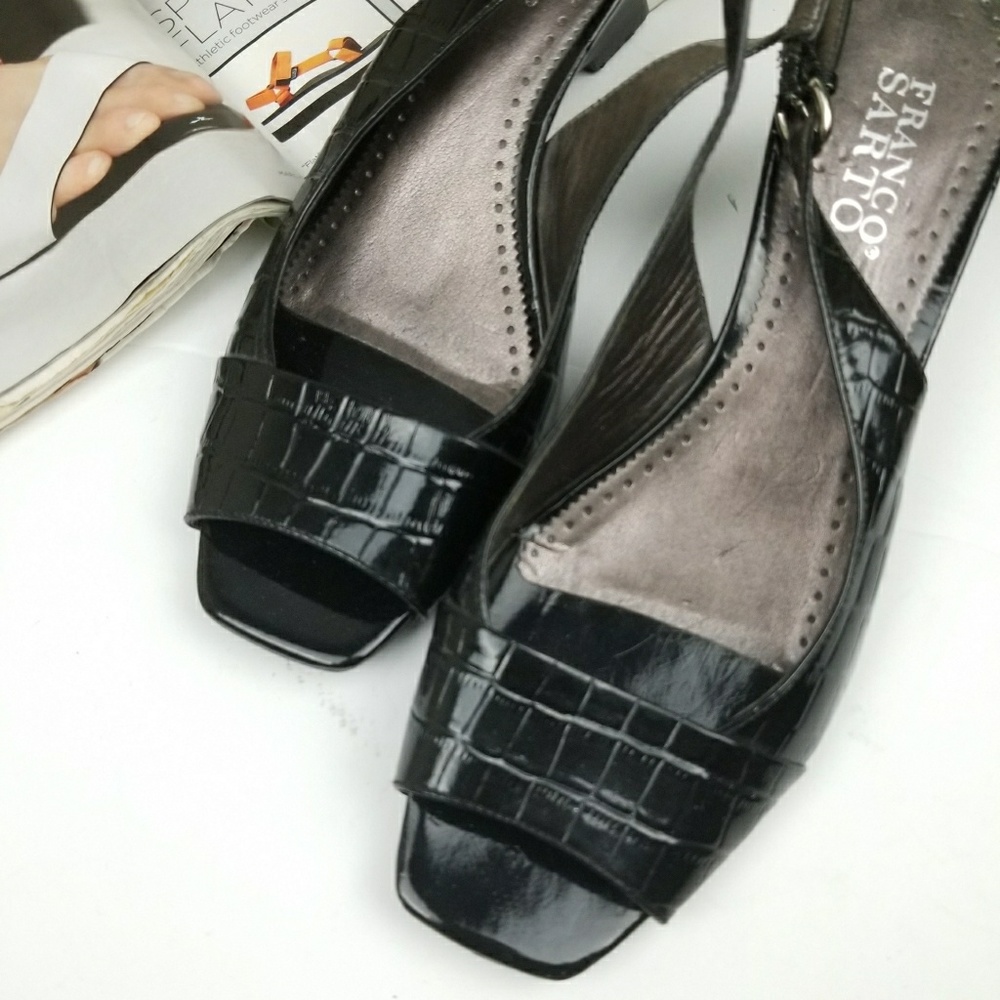 Franco Sarto Croc Embossed Arena Slingback - Picture 2 of 5